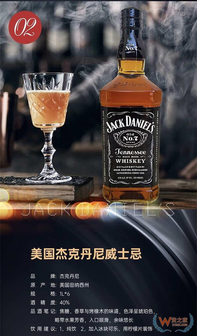 美國(guó)杰克丹尼威士忌 1L/瓶貨之家