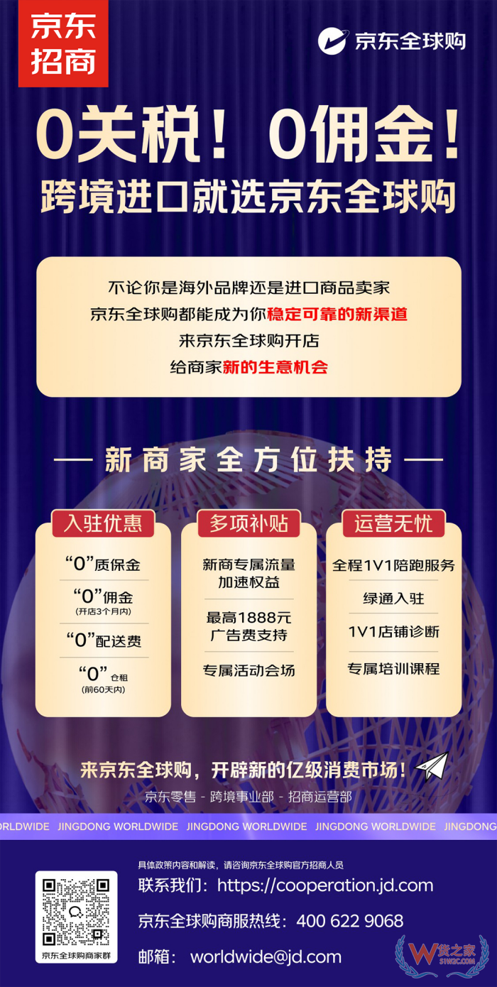 0關(guān)稅!0傭金!京東全球購(gòu)入駐開店,開辟新的億級(jí)消費(fèi)市場(chǎng)!